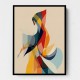 Abstract style calligraphy Woman-Shape 3 Wall Art