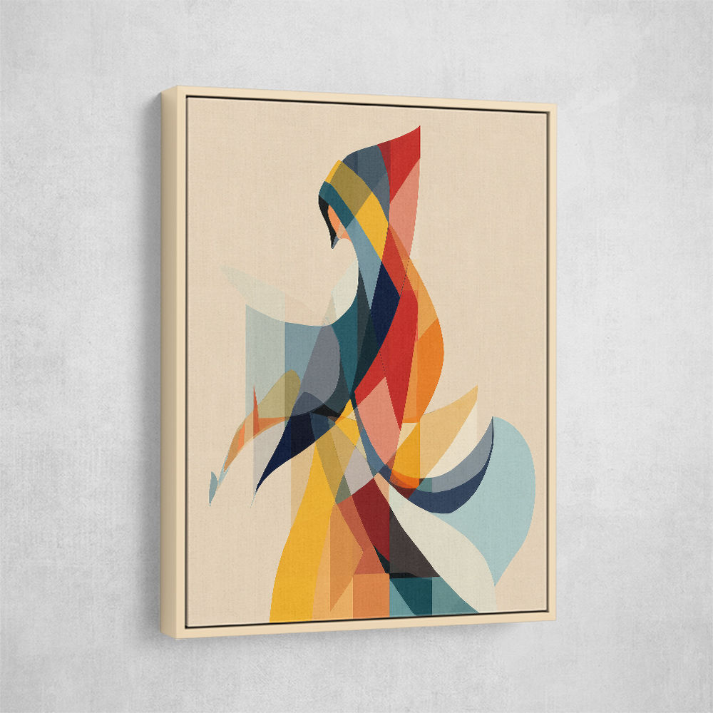 Abstract style calligraphy Woman-Shape 3 Wall Art