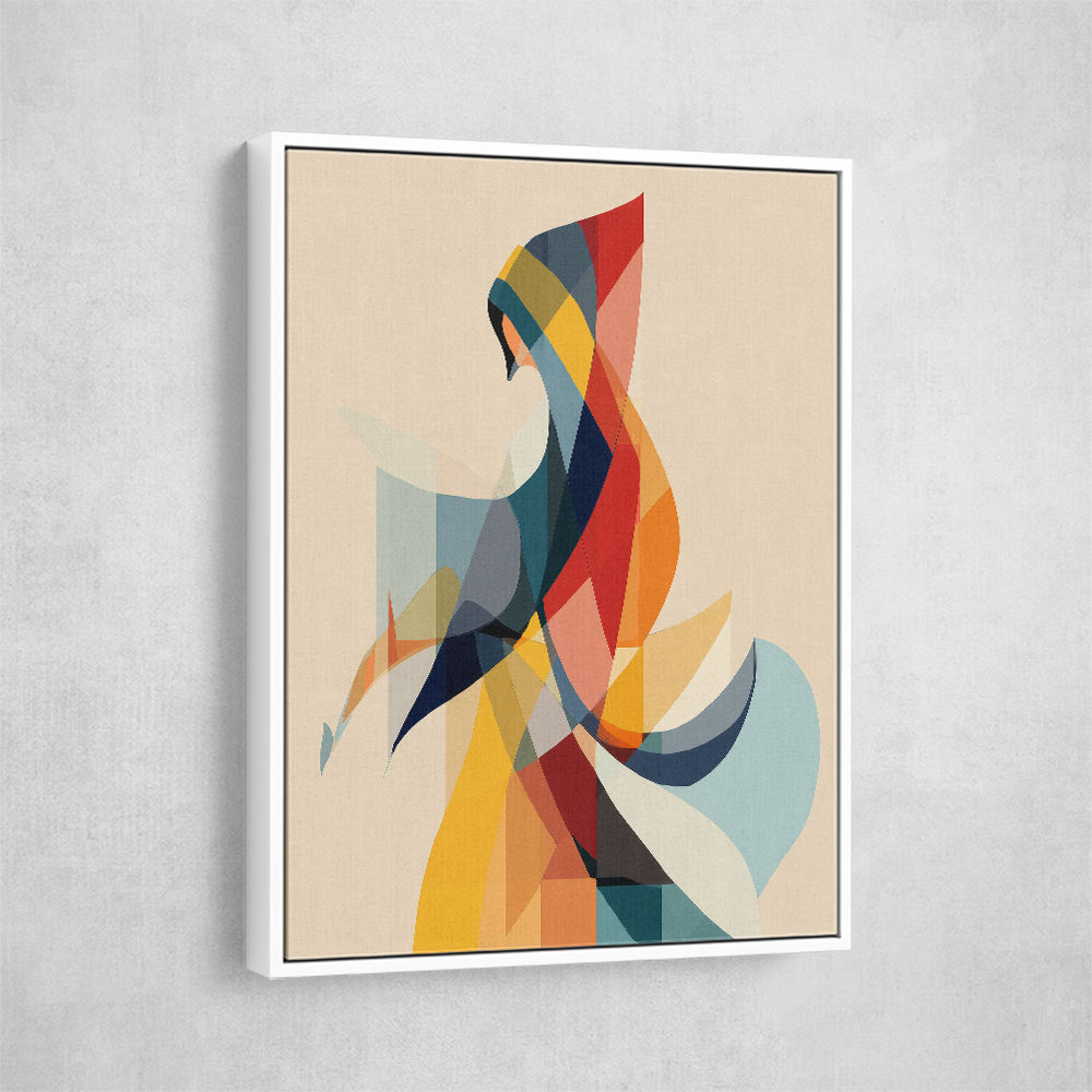 Abstract style calligraphy Woman-Shape 3 Wall Art