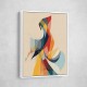 Abstract style calligraphy Woman-Shape 3 Wall Art