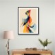 Abstract style calligraphy Woman-Shape 3 Wall Art