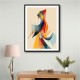 Abstract style calligraphy Woman-Shape 3 Wall Art