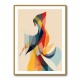 Abstract style calligraphy Woman-Shape 3 Wall Art