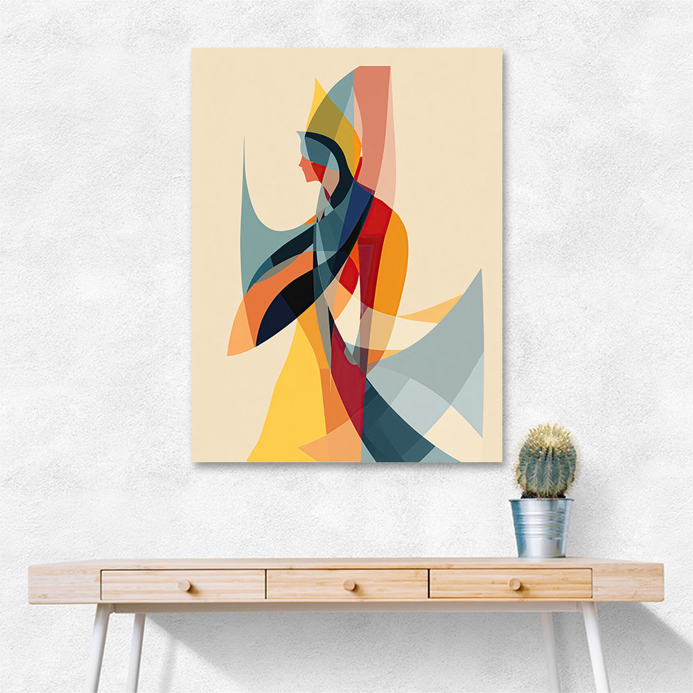 Abstract style calligraphy Woman-Shape Wall Art Abstract style calligraphy Woman-Shape Wall Art