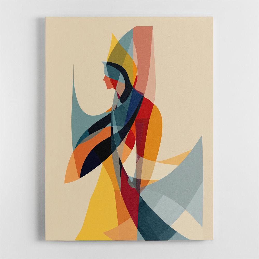 Abstract style calligraphy Woman-Shape Wall Art Abstract style calligraphy Woman-Shape Wall Art