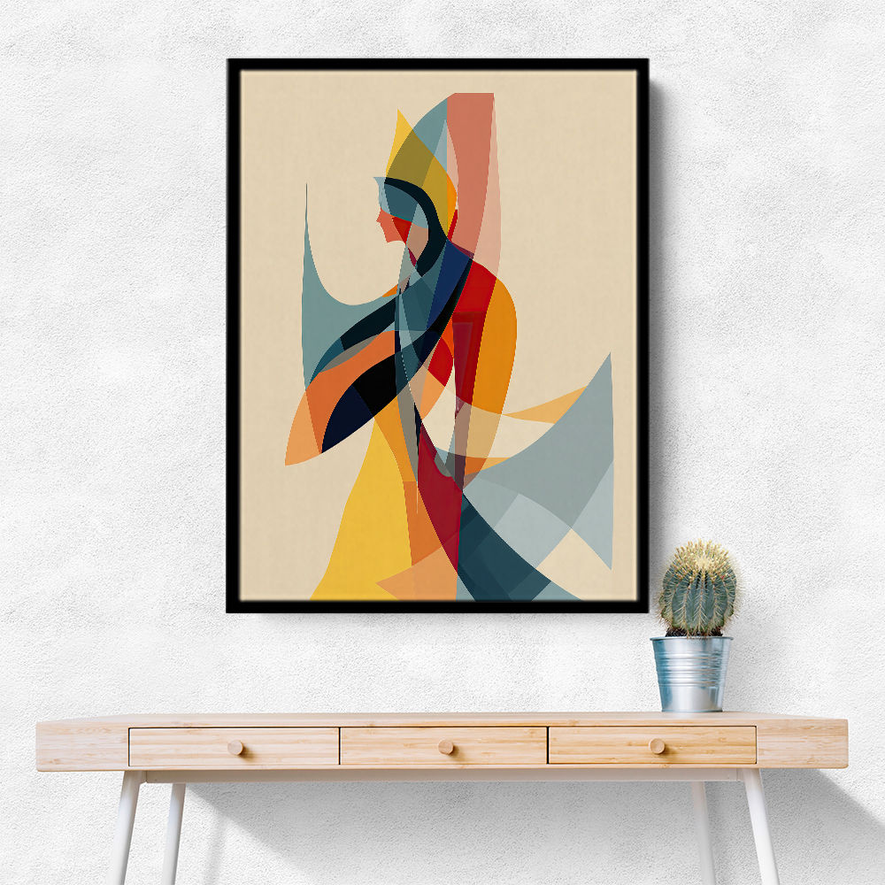 Abstract style calligraphy Woman-Shape Wall Art Abstract style calligraphy Woman-Shape Wall Art