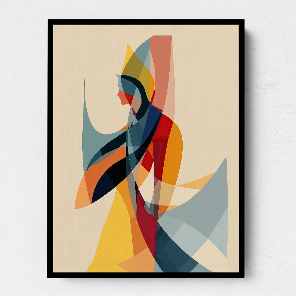 Abstract style calligraphy Woman-Shape Wall Art Abstract style calligraphy Woman-Shape Wall Art