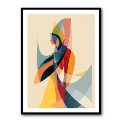 Abstract style calligraphy Woman-Shape Wall Art