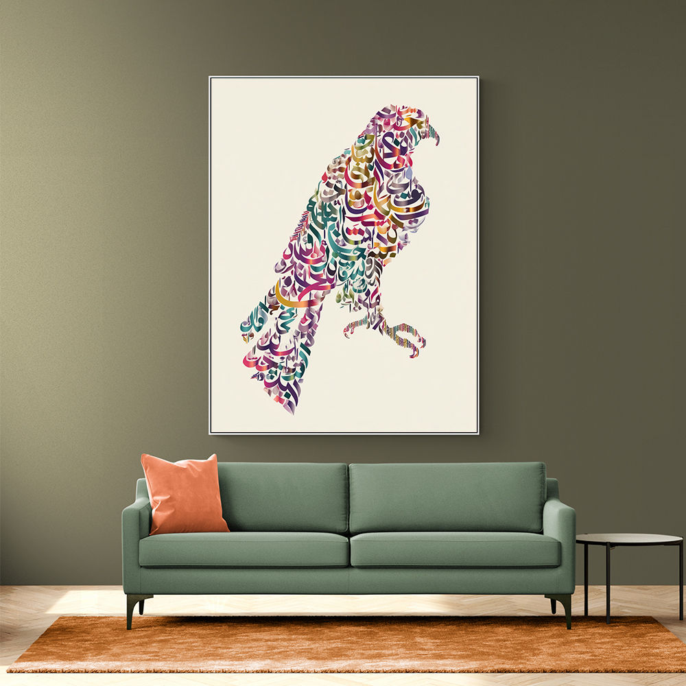Abstract style Falcon Arabic Calligraphy Wall Art 1 Abstract style Falcon Arabic Calligraphy Wall Art 1