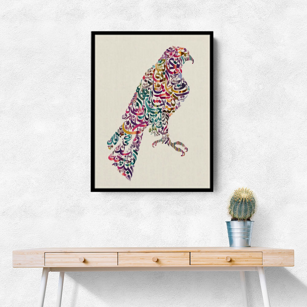 Abstract style Falcon Arabic Calligraphy Wall Art 1 Abstract style Falcon Arabic Calligraphy Wall Art 1