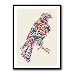 Abstract style Falcon Arabic Calligraphy Wall Art 1 
