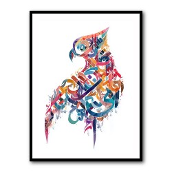 Abstract style Falcon Arabic calligraphy wall art 2