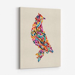 Abstract style Falcon Arabic calligraphy wall art 3