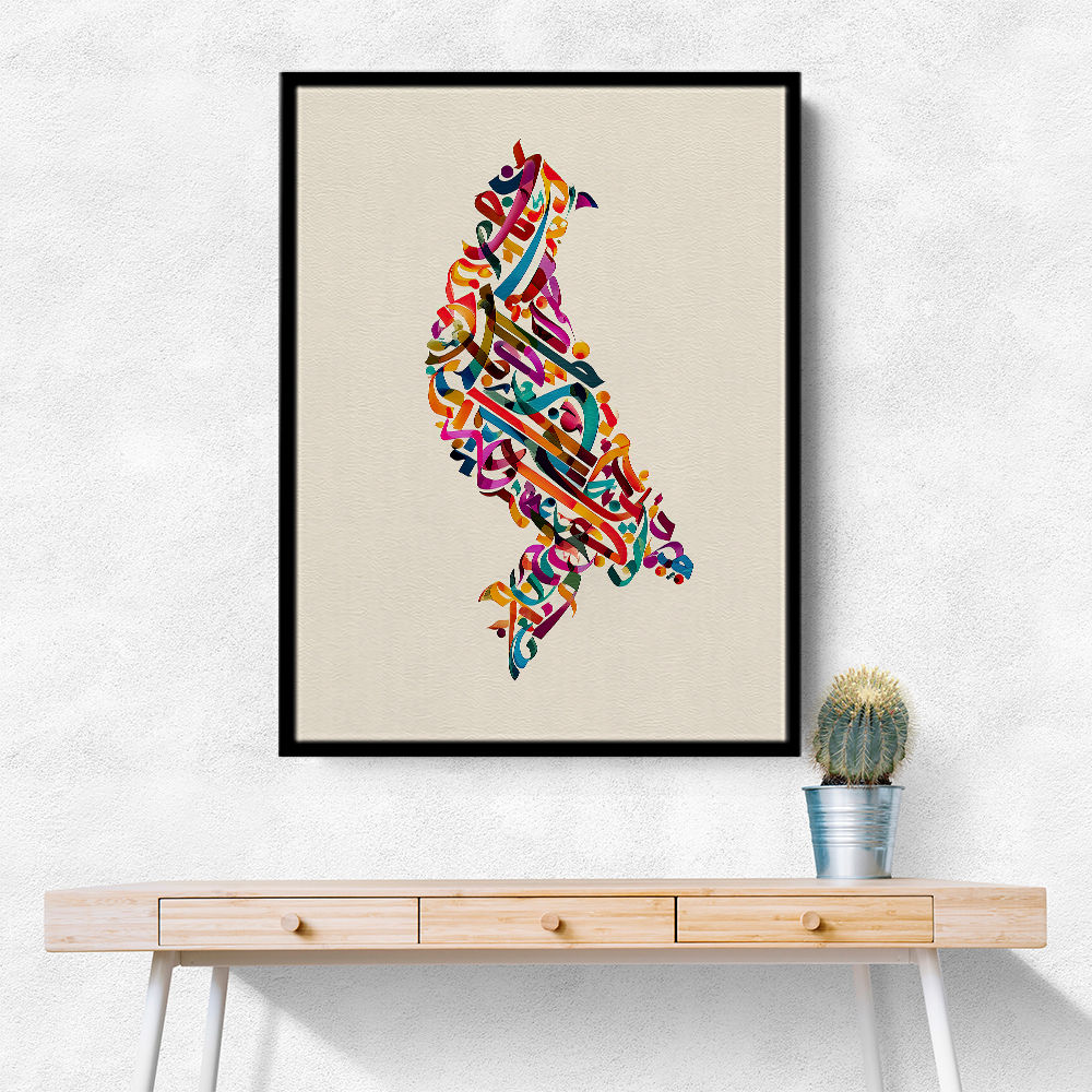 Abstract style Falcon Arabic calligraphy wall art 3 Abstract style Falcon Arabic calligraphy wall art 3
