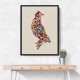 Abstract style Falcon Arabic calligraphy wall art 3 Abstract style Falcon Arabic calligraphy wall art 3