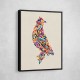 Abstract style Falcon Arabic calligraphy wall art 3 Abstract style Falcon Arabic calligraphy wall art 3