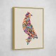Abstract style Falcon Arabic calligraphy wall art 3 Abstract style Falcon Arabic calligraphy wall art 3