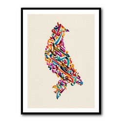 Abstract style Falcon Arabic calligraphy wall art 3