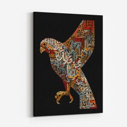 Abstract style Falcon Arabic calligraphy wall art