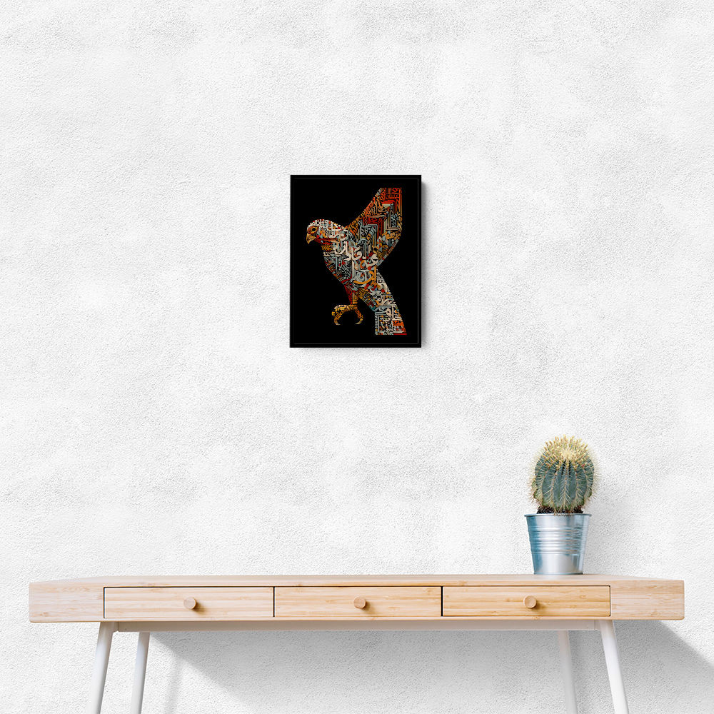 Abstract style Falcon Arabic calligraphy wall art Abstract style Falcon Arabic calligraphy wall art