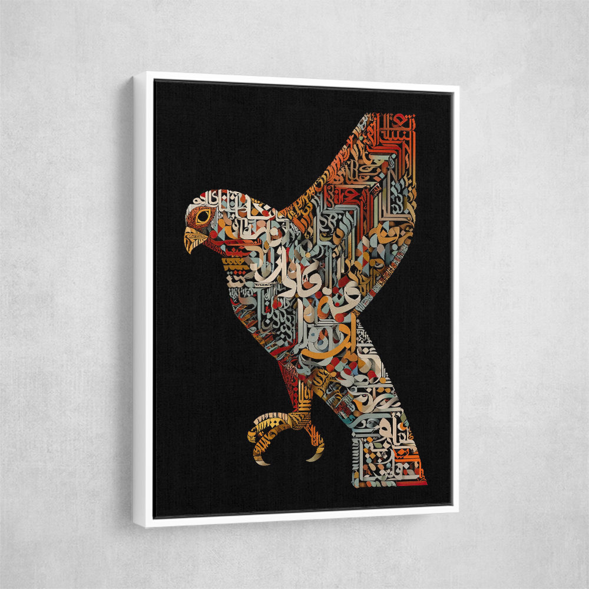 Abstract style Falcon Arabic calligraphy wall art