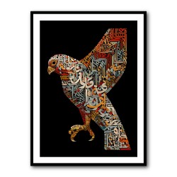 Abstract style Falcon Arabic calligraphy wall art