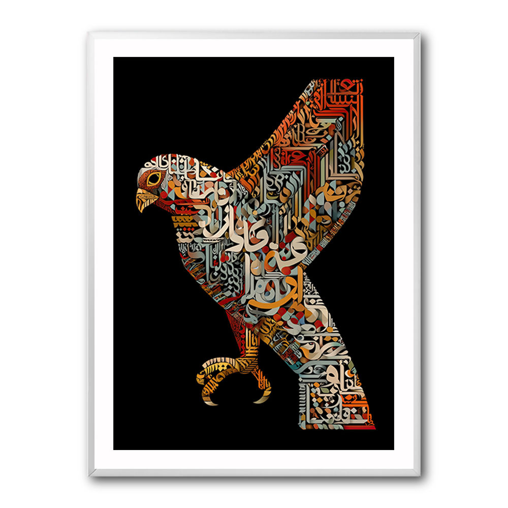 Abstract style Falcon Arabic calligraphy wall art Abstract style Falcon Arabic calligraphy wall art