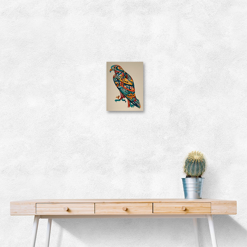 Abstract style Falcon Arabic calligraphy wall art 4 Abstract style Falcon Arabic calligraphy wall art 4