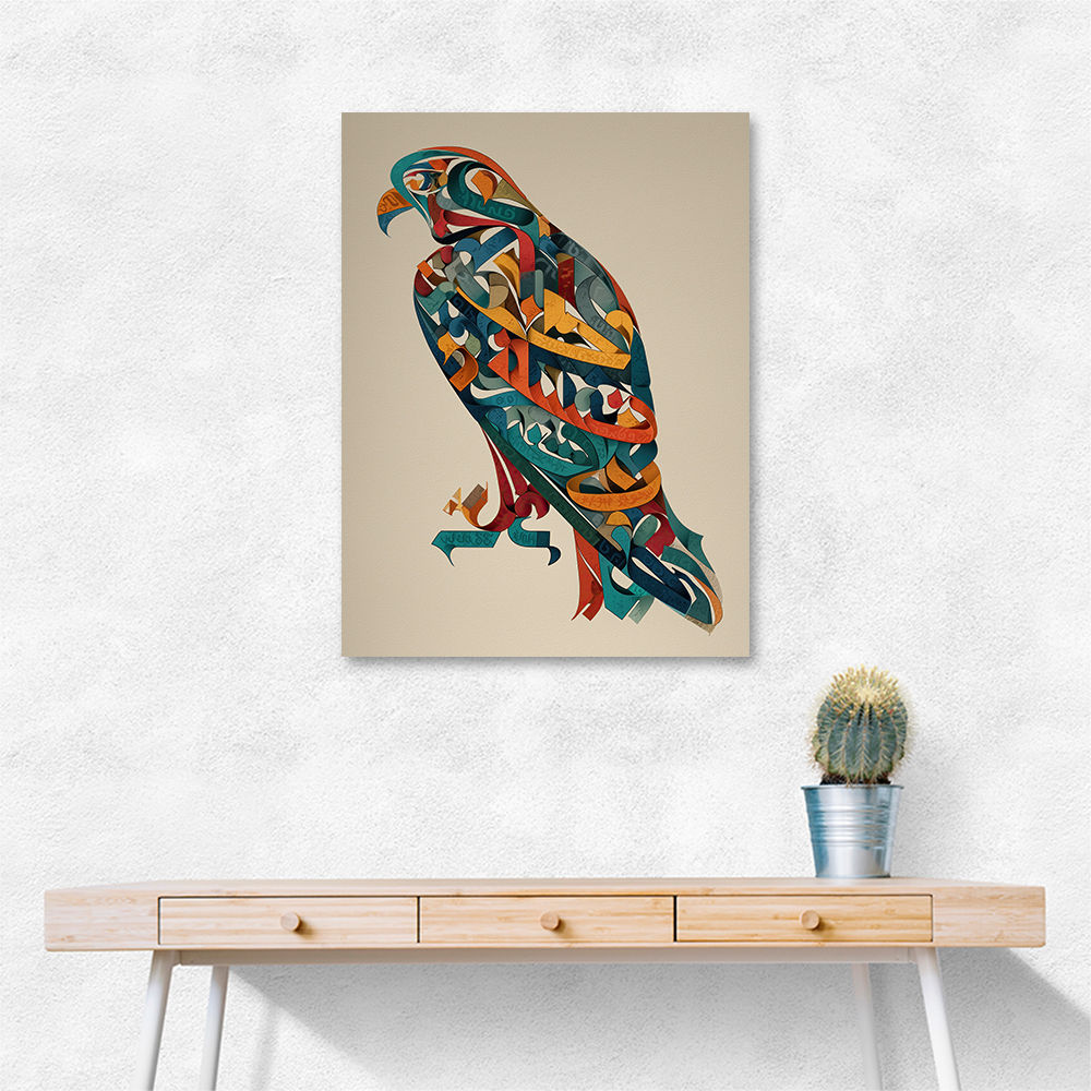Abstract style Falcon Arabic calligraphy wall art 4 Abstract style Falcon Arabic calligraphy wall art 4