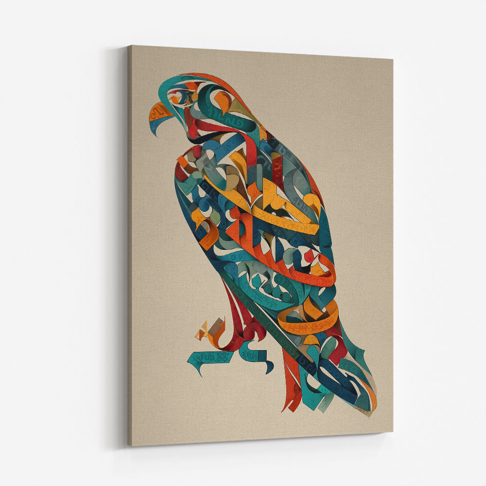 Abstract style Falcon Arabic calligraphy wall art 4 Abstract style Falcon Arabic calligraphy wall art 4