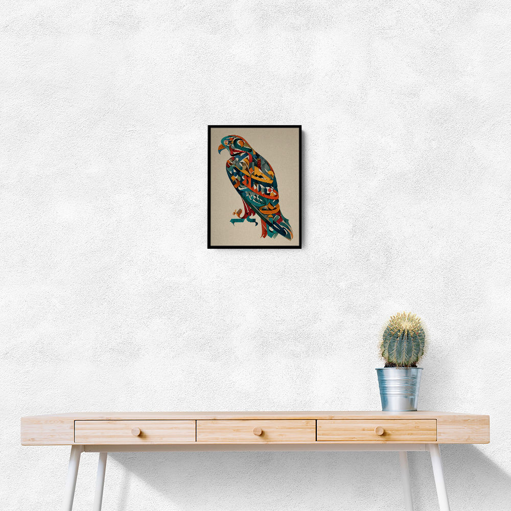 Abstract style Falcon Arabic calligraphy wall art 4 Abstract style Falcon Arabic calligraphy wall art 4