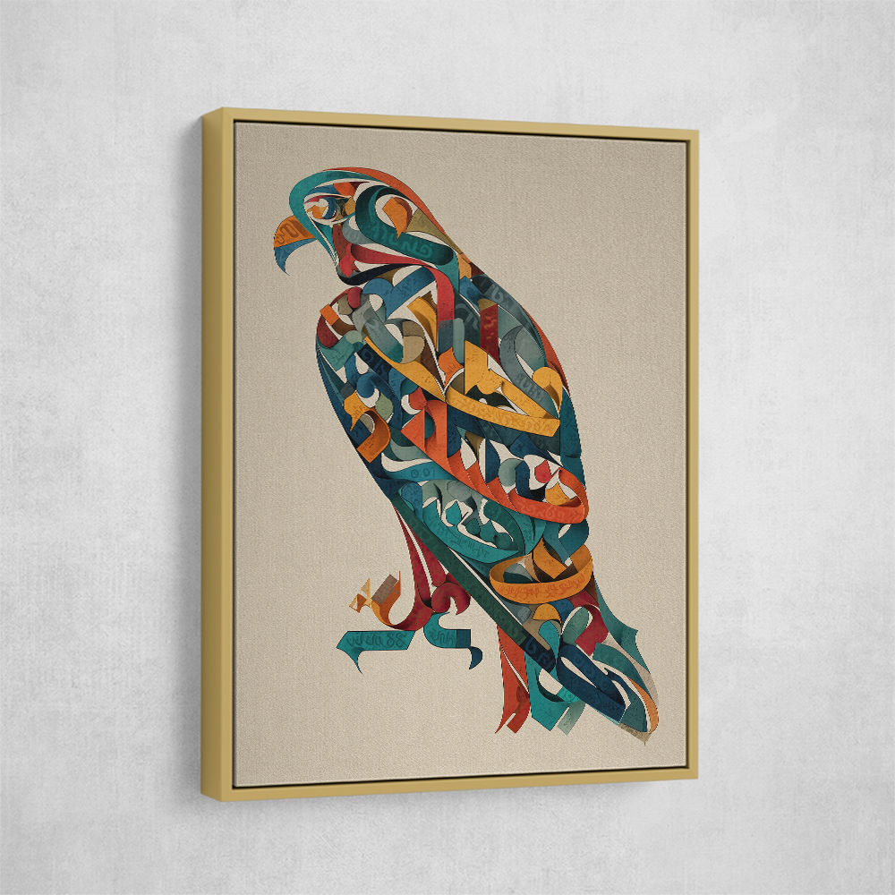 Abstract style Falcon Arabic calligraphy wall art 4 Abstract style Falcon Arabic calligraphy wall art 4