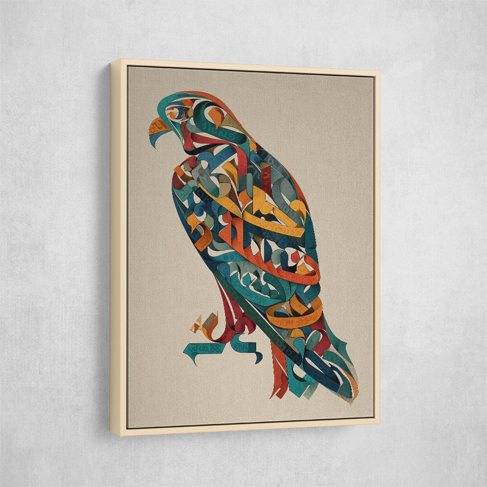 Abstract style Falcon Arabic calligraphy wall art 4 Abstract style Falcon Arabic calligraphy wall art 4