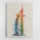 Burj Al Arab In Arabic Calligraphy Style Wall Art 4