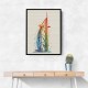 Burj Al Arab In Arabic Calligraphy Style Wall Art 4