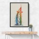Burj Al Arab In Arabic Calligraphy Style Wall Art 4