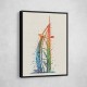 Burj Al Arab In Arabic Calligraphy Style Wall Art 4