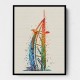 Burj Al Arab In Arabic Calligraphy Style Wall Art 4