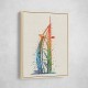 Burj Al Arab In Arabic Calligraphy Style Wall Art 4
