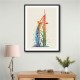 Burj Al Arab In Arabic Calligraphy Style Wall Art 4