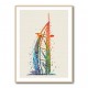 Burj Al Arab In Arabic Calligraphy Style Wall Art 4