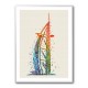 Burj Al Arab In Arabic Calligraphy Style Wall Art 4