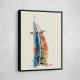Burj Al Arab In Arabic Calligraphy Style Wall Art 5 Burj Al Arab In Arabic Calligraphy Style Wall Art 5