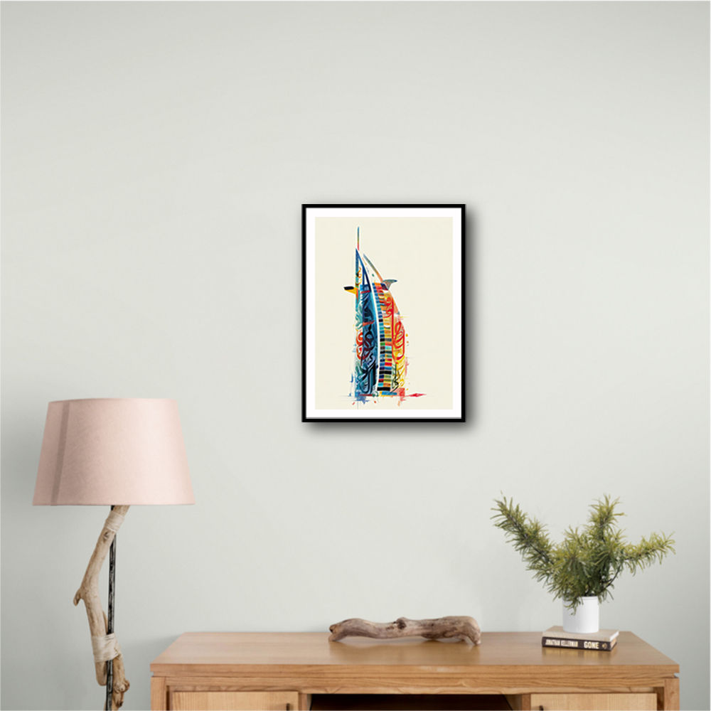 Burj Al Arab In Arabic Calligraphy Style Wall Art 5 Burj Al Arab In Arabic Calligraphy Style Wall Art 5