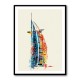 Burj Al Arab In Arabic Calligraphy Style Wall Art 5 Burj Al Arab In Arabic Calligraphy Style Wall Art 5