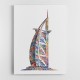 Choose Product Type:: Canvas Burj Al Arab In Arabic Calligraphy Style art