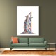 Burj Al Arab In Arabic Calligraphy Style art Burj Al Arab In Arabic Calligraphy Style art