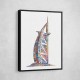 Burj Al Arab In Arabic Calligraphy Style art Burj Al Arab In Arabic Calligraphy Style art
