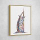 Burj Al Arab In Arabic Calligraphy Style art Burj Al Arab In Arabic Calligraphy Style art