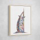 Burj Al Arab In Arabic Calligraphy Style art Burj Al Arab In Arabic Calligraphy Style art